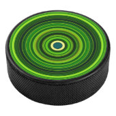 Geometrisch groen Mandala Design Hockey Puck (3/4)