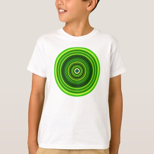 Geometrisch groen Mandala Design T-shirt (Voorkant)