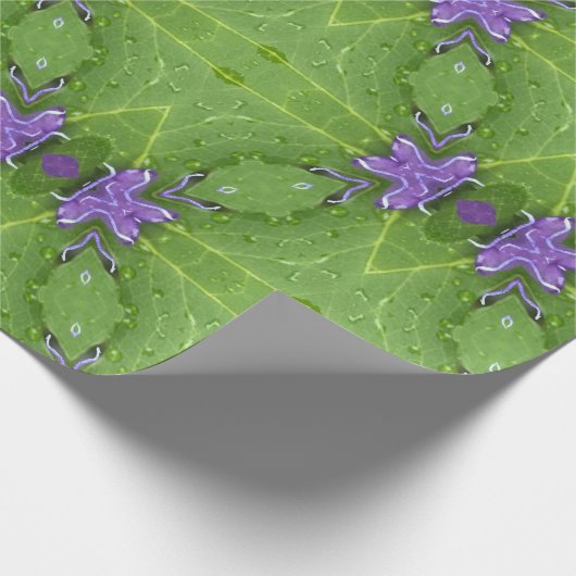 Geometrisch groen met lavendelpapier cadeaupapier (Hoek)