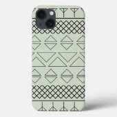 geometrisch groen patroon Case-Mate iPhone case (Achterkant)