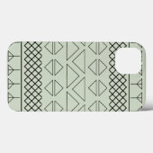 geometrisch groen patroon Case-Mate iPhone case (Achterkant (horizontaal))