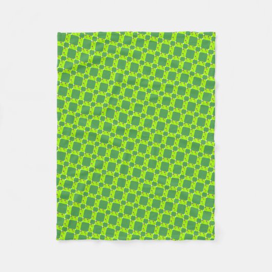 Geometrisch groen patroon handdoek fleece deken (Voorkant)
