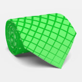 Geometrisch Groen Stropdas (Opgerold)