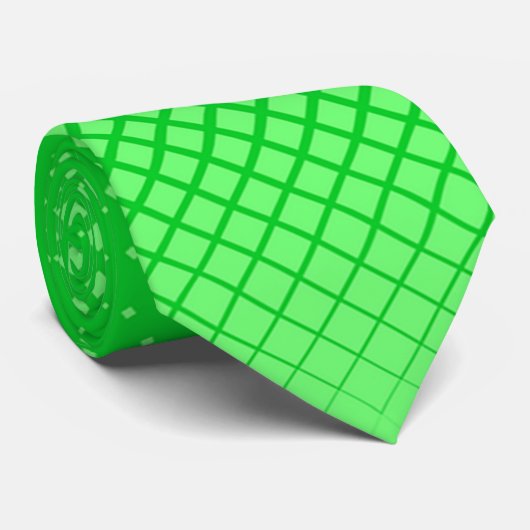 Geometrisch Groen Stropdas (Opgerold)