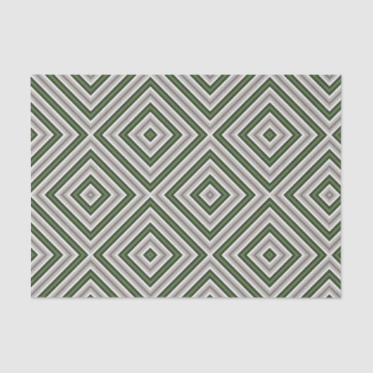 Geometrisch groen tans tissuepapier (Voorkant)