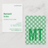 Geometrisch groen visitekaartje (Voorkant / Achterkant)