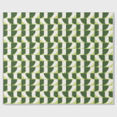 Geometrisch groen-wit cadeaupapier (Vlak)