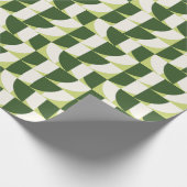 Geometrisch groen-wit cadeaupapier (Hoek)