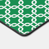 Geometrisch Groen Wit Link Patroon Preppy Bureaumat (Hoek)