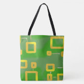geometrisch groene marsmantel tote bag (Voorkant)