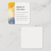 Geometrisch (grunge) vierkante visitekaartje (Voorkant / Achterkant)