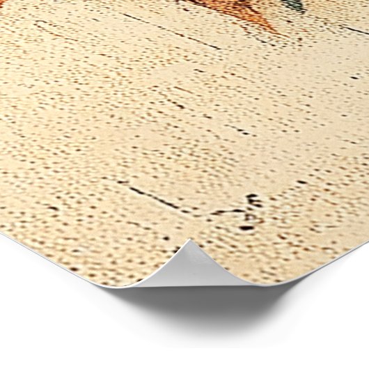 Geometrisch haan portret poster (Hoek)