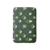 Geometrisch hangend kamerplantpatroon badmat (Voorkant Verticaal)