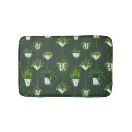 Geometrisch hangend kamerplantpatroon badmat