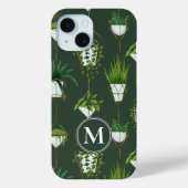 Geometrisch hangend kamerplantpatroon Case-Mate iPhone case (Achterkant)