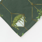 Geometrisch hangend kamerplantpatroon fleece deken (Hoek)