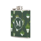 Geometrisch hangend kamerplantpatroon heupfles (Links)