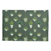 Geometrisch hangend kamerplantpatroon kussensloop (Achterkant)