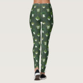 Geometrisch hangend kamerplantpatroon leggings (Achterkant)
