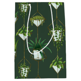 Geometrisch hangend kamerplantpatroon medium cadeauzakje