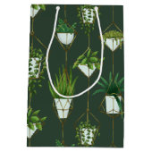 Geometrisch hangend kamerplantpatroon medium cadeauzakje (Achterkant)