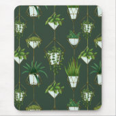 Geometrisch hangend kamerplantpatroon muismat (Voorkant)