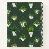 Geometrisch hangend kamerplantpatroon notitieboek (Achterkant)