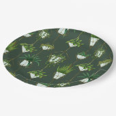 Geometrisch hangend kamerplantpatroon papieren bordje (Gekanteld)