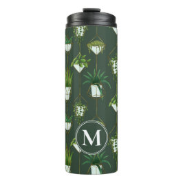 Geometrisch hangend kamerplantpatroon thermosbeker