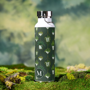 Geometrisch hangend kamerplantpatroon waterfles