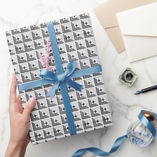 Geometrisch hangend patroon cadeaupapier (Geschenken)