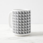 Geometrisch Hangend Patroon Koffiemok (Voorkant links)