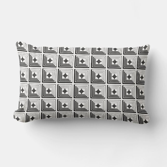 Geometrisch Hangend Patroon Kussen (Voorkant)