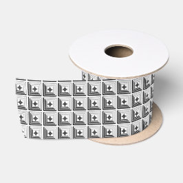 Geometrisch Hangend Patroon Satijnen Lint