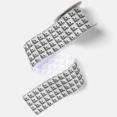 Geometrisch Hangend Patroon Satijnen Lint (Achterkant)