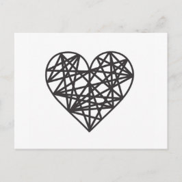 Geometrisch hart briefkaart