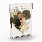 Geometrisch hart samengevoegd Floral Lijst Fotoblokken (Links)