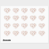 Geometrisch hart smitten sticker (Vel)