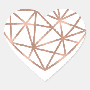 Geometrisch hart smitten sticker