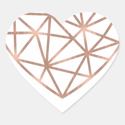 Geometrisch hart smitten sticker (Voorkant)