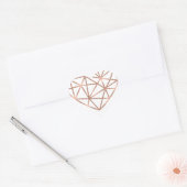 Geometrisch hart smitten sticker (Envelop)