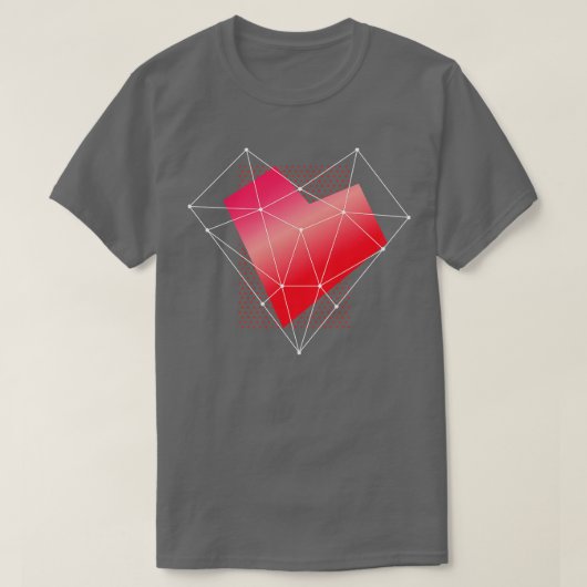 Geometrisch hart t-shirt (Design voorkant)