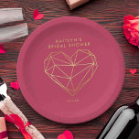 Geometrisch hart Valentijnsdag Vrijgezellenfeest Papieren Bordje<br><div class="desc">Vier in stijl met deze moderne en zeer trendy vrijgezellenfeest of bruiloft papier borden. Dit ontwerp is gemakkelijk te personaliseren met uw speciale evenementenformulering en uw gasten zullen blij zijn wanneer ze deze geweldige borden zien. Overeenkomende objecten vindt u in de collectie.</div>