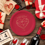 Geometrisch hart Valentijnsdag Vrijgezellenfeest Papieren Bordje<br><div class="desc">Vier in stijl met deze moderne en zeer trendy vrijgezellenfeest of bruiloft papier borden. Dit ontwerp is gemakkelijk te personaliseren met uw speciale evenementenformulering en uw gasten zullen blij zijn wanneer ze deze geweldige borden zien. Overeenkomende objecten vindt u in de collectie.</div>