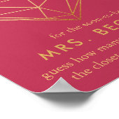 Geometrisch hart Valentijnsdag Vrijgezellenfeest Poster (Hoek)