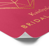 Geometrisch hart Valentijnsdag Vrijgezellenfeest Poster (Hoek)