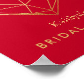 Geometrisch hart Valentijnsdag Vrijgezellenfeest Poster (Hoek)