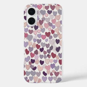 geometrisch hartpatroon iPhone 16 hoesje