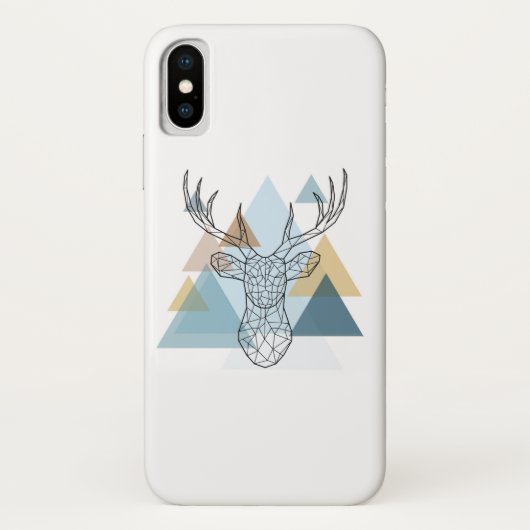 Geometrisch hertenportret Case-Mate iPhone case (Achterkant)