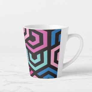 Geometrisch hexagon patroon latte mok